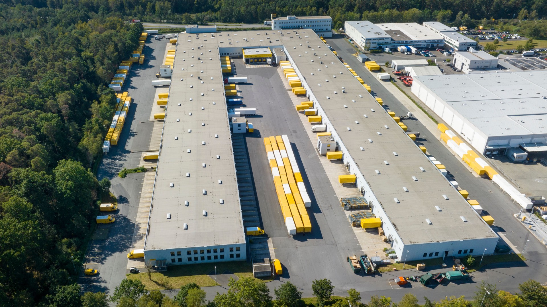 Industrial area, industrial district - aerial view
